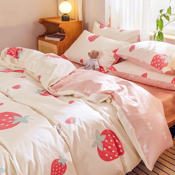 bedding sets 4 pcs/set fashion luxury comforter cotton kawaii cute duvet cover pink king size flat bed sheet for girls
bedding sets 4 pcs/set fashion luxury comforter cotton kawaii cute duvet cover pink king size flat bed sheet for girls
