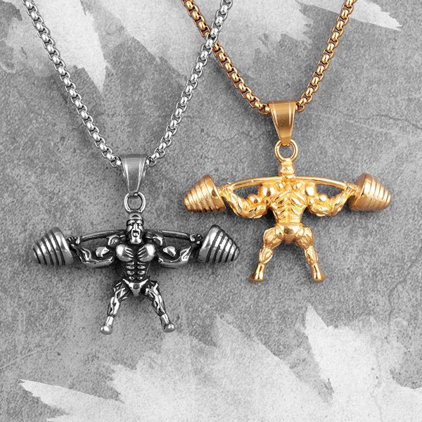 pendant necklaces fitness bodybuilding weightlifting men pendants chain for boy male stainless steel jewelry creativity gift wholesale, Silver
pendant necklaces fitness bodybuilding weightlifting men pendants chain for boy male stainless steel jewelry creativity gift wholesale, Silver