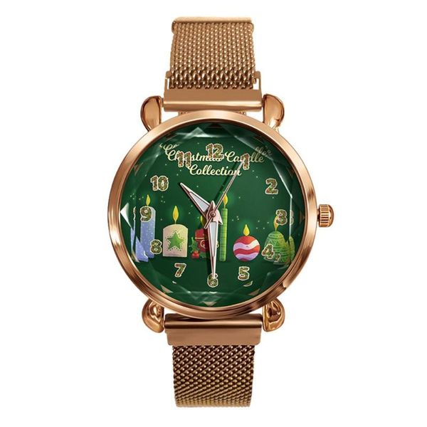 wristwatches lintimes lady women watches christmas candle quartz watch fashion alloy mesh band analog wristwatch for female, Slivery;brown
wristwatches lintimes lady women watches christmas candle quartz watch fashion alloy mesh band analog wristwatch for female, Slivery;brown
