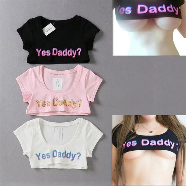 women's t-shirt 1pc yes daddy women crop japanese style summer black gal funny tee shirts female white fashion print letter
women's t-shirt 1pc yes daddy women crop japanese style summer black gal funny tee shirts female white fashion print letter
