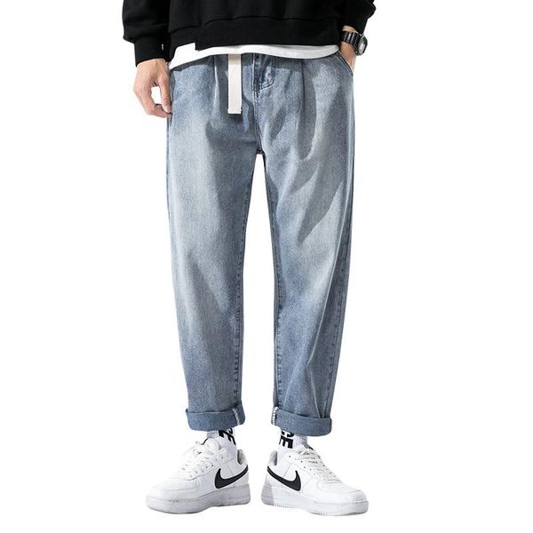men's jeans hong kong wind men denim pants korean version baggy trousers loose kpop clothes a hundred fashion straight clothing, Blue
men's jeans hong kong wind men denim pants korean version baggy trousers loose kpop clothes a hundred fashion straight clothing, Blue