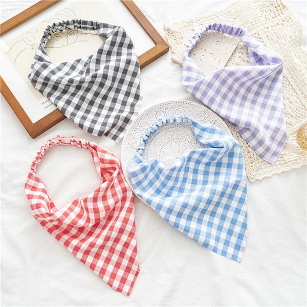 plaid triangle turban bandanas for women fabric elastic hair band headbands scarf for girls fashion headwear hair accessories, Blue;gray
plaid triangle turban bandanas for women fabric elastic hair band headbands scarf for girls fashion headwear hair accessories, Blue;gray