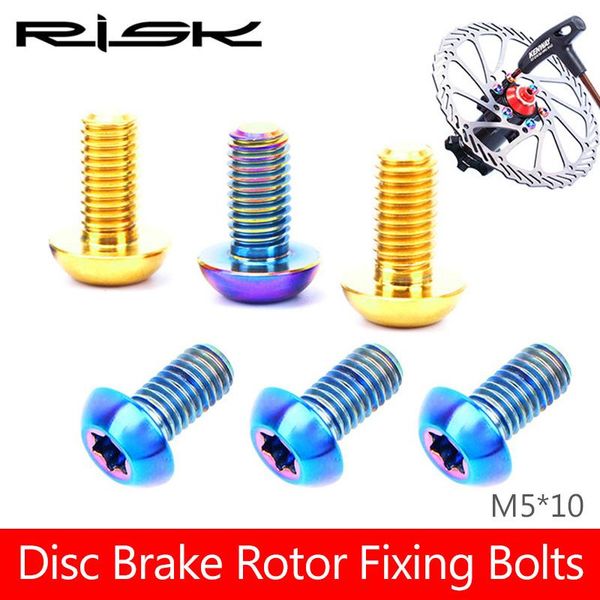 bike brakes 12 pcs risk titanium alloy bicycle m5*10mm disc brake rotor fixing bolts mtb mountain torx cycling screws
bike brakes 12 pcs risk titanium alloy bicycle m5*10mm disc brake rotor fixing bolts mtb mountain torx cycling screws