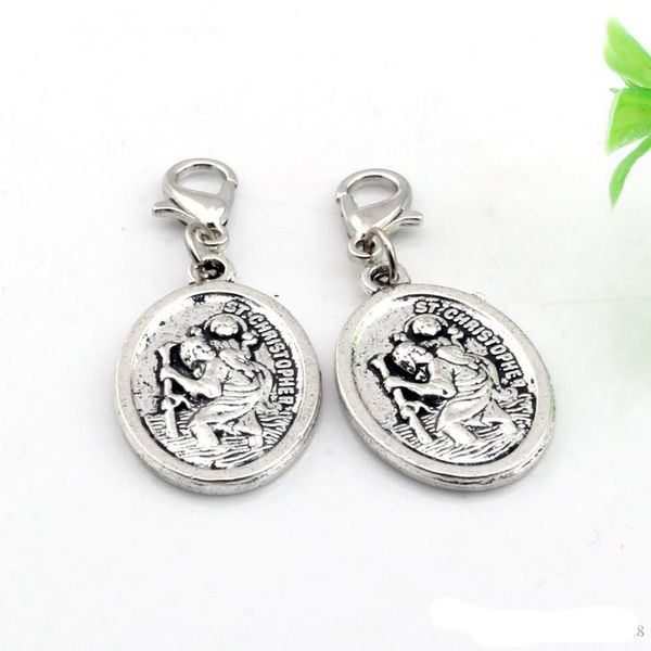 120pcs alloy st chriser floating lobster clasps charms pendants for jewelry making bracelet necklace diy accessories 16.5x 40mm, Bronze;silver
120pcs alloy st chriser floating lobster clasps charms pendants for jewelry making bracelet necklace diy accessories 16.5x 40mm, Bronze;silver