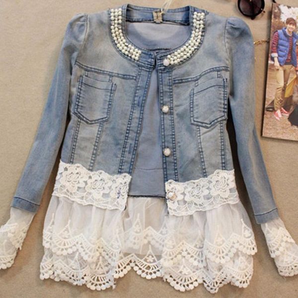 women's jackets lace ruffled denim jacket super slim clothing women jeans overcoat ladies fs0095 j2au, Black;brown
women's jackets lace ruffled denim jacket super slim clothing women jeans overcoat ladies fs0095 j2au, Black;brown