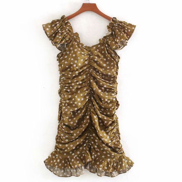 dresses single-breasted floral print folds women's summer new french retro harajuku chic female dress, Black;gray
dresses single-breasted floral print folds women's summer new french retro harajuku chic female dress, Black;gray