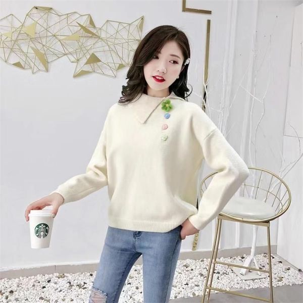 sweater pullover women knitted s for long sleeve basic white plus size autumn woman knit s 210427, White;black
sweater pullover women knitted s for long sleeve basic white plus size autumn woman knit s 210427, White;black