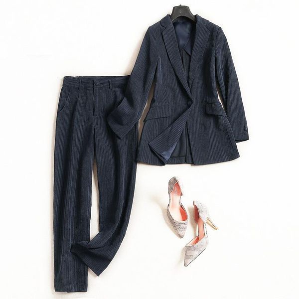 women's two piece pants 2021 fashion set autumn and winter lapel long-sleeved jacket+ high waist suit, White
women's two piece pants 2021 fashion set autumn and winter lapel long-sleeved jacket+ high waist suit, White