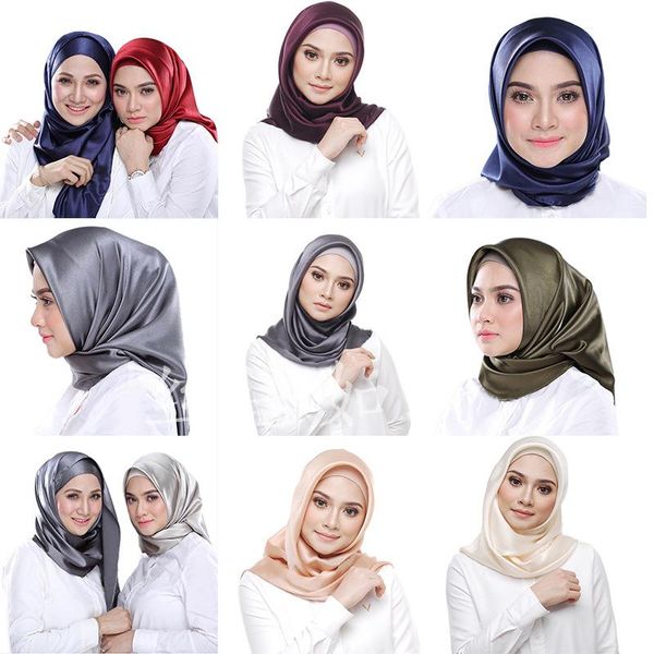 scarves 25colors hijab women silk square scarf 90*90cm satin solid wraps autumn winter luxury muslim head, Blue;gray
scarves 25colors hijab women silk square scarf 90*90cm satin solid wraps autumn winter luxury muslim head, Blue;gray