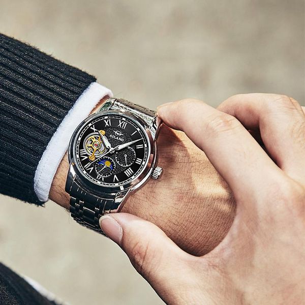 wristwatches switzerland 2021 men's mechanical watch tourbillon automatic steel waterproof luminous trend sports moon phase, Slivery;brown
wristwatches switzerland 2021 men's mechanical watch tourbillon automatic steel waterproof luminous trend sports moon phase, Slivery;brown