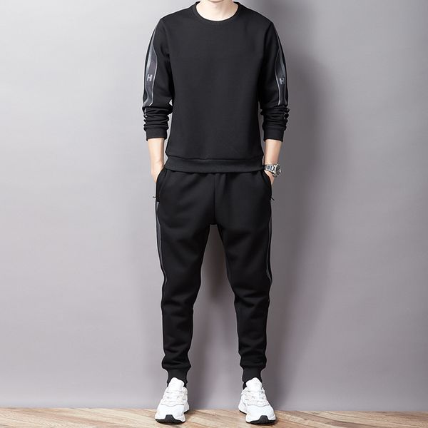 men's spring and autumn sports hoodies suits large size casual round neck suit clothes trend loose two-piece clothing, Black;brown
men's spring and autumn sports hoodies suits large size casual round neck suit clothes trend loose two-piece clothing, Black;brown