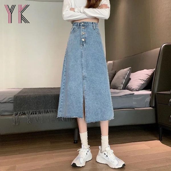 skirts asymmetrical split single-breasted high-waisted denim long skirt korean fashion casual straight midi summer wild clothing, Black
skirts asymmetrical split single-breasted high-waisted denim long skirt korean fashion casual straight midi summer wild clothing, Black