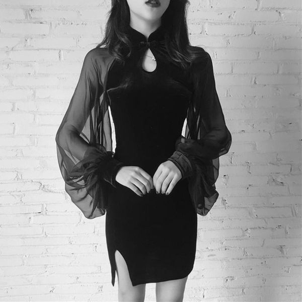 casual dresses autumn gothic dress black sheath lantern sleeve women chinese style qipao short punk hollow mesh goth mini, Black;gray
casual dresses autumn gothic dress black sheath lantern sleeve women chinese style qipao short punk hollow mesh goth mini, Black;gray