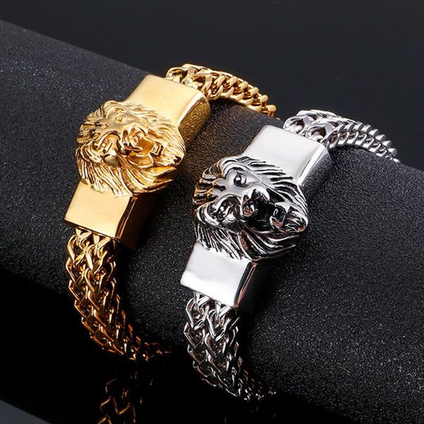 link, chain silver gold stainless steel braided bracelets bangles for men hip hop party rock jewelry, Black
link, chain silver gold stainless steel braided bracelets bangles for men hip hop party rock jewelry, Black