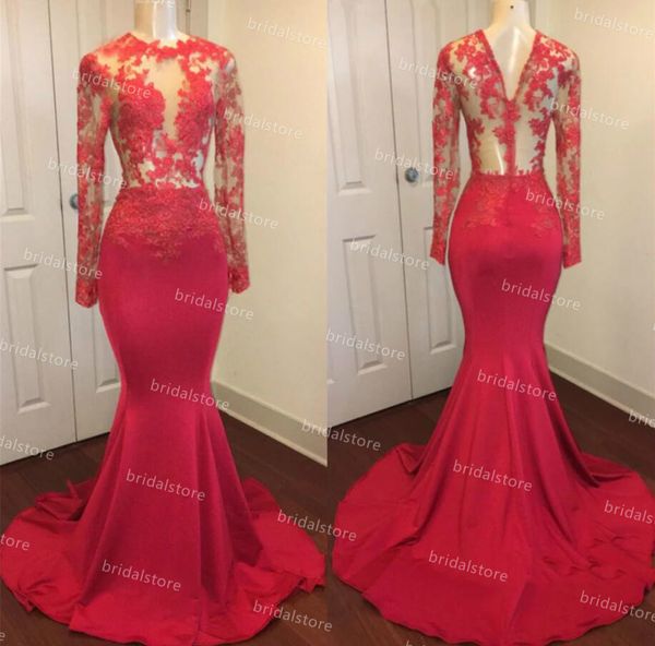 elegant red mermaid long evening dresses with sleeve see through lace backless prom dress for black girl gradution party wear robe de soirée, Black;red
elegant red mermaid long evening dresses with sleeve see through lace backless prom dress for black girl gradution party wear robe de soirée, Black;red