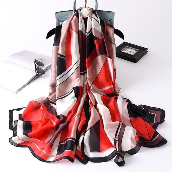 scarves women imitation silk scarf geometry print shawls office lady soft wraps female headscarf beach towel gift 90x180cm, Blue;gray
scarves women imitation silk scarf geometry print shawls office lady soft wraps female headscarf beach towel gift 90x180cm, Blue;gray