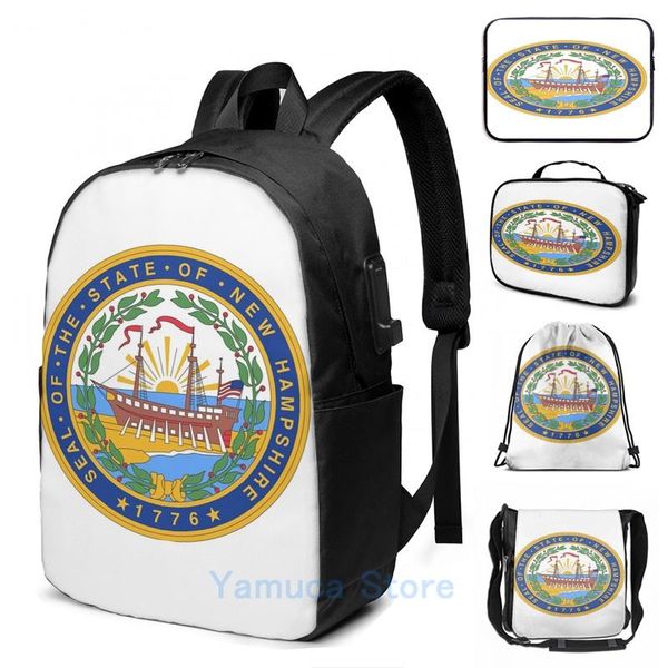 backpack funny graphic print great seal of the state hampshire usb charge men school bags women bag travel laptop
backpack funny graphic print great seal of the state hampshire usb charge men school bags women bag travel laptop