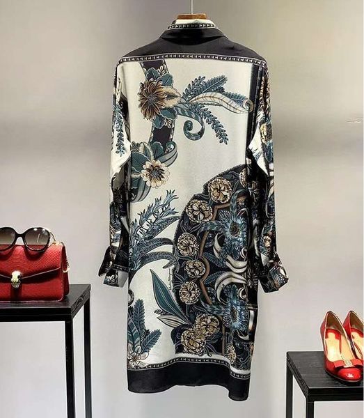 dress spring summer fashion shirt women vintage print long sleeve casual loose silk dress large size, Black;gray
dress spring summer fashion shirt women vintage print long sleeve casual loose silk dress large size, Black;gray