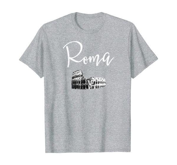 roma italia, rome coliseum souvenir t-shirt, White;black