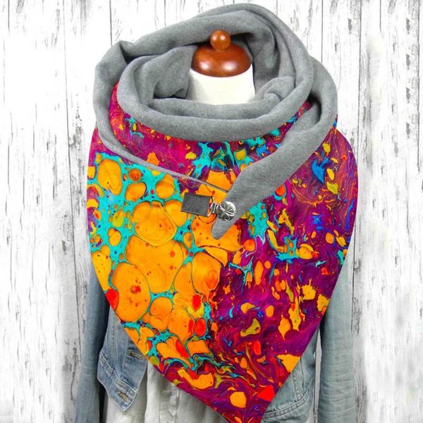 scarves winter women scarf personality tie-dye and daisy print button bandana small fresh soft wrap fashion casual warm shawls, Blue;gray
scarves winter women scarf personality tie-dye and daisy print button bandana small fresh soft wrap fashion casual warm shawls, Blue;gray