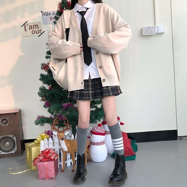 women's knits & tees japanese fashion college jk loose v-neck cardigan 2021 sweater female outer wear coat school uniform, White
women's knits & tees japanese fashion college jk loose v-neck cardigan 2021 sweater female outer wear coat school uniform, White
