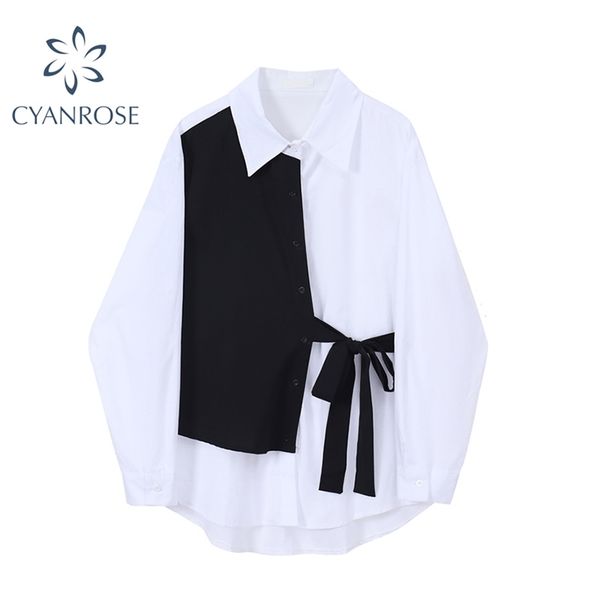 autumn women shirt patchwork turn down collar single breasted streetwear casual blusas long sleeve fashion blouse female 210430, White
autumn women shirt patchwork turn down collar single breasted streetwear casual blusas long sleeve fashion blouse female 210430, White