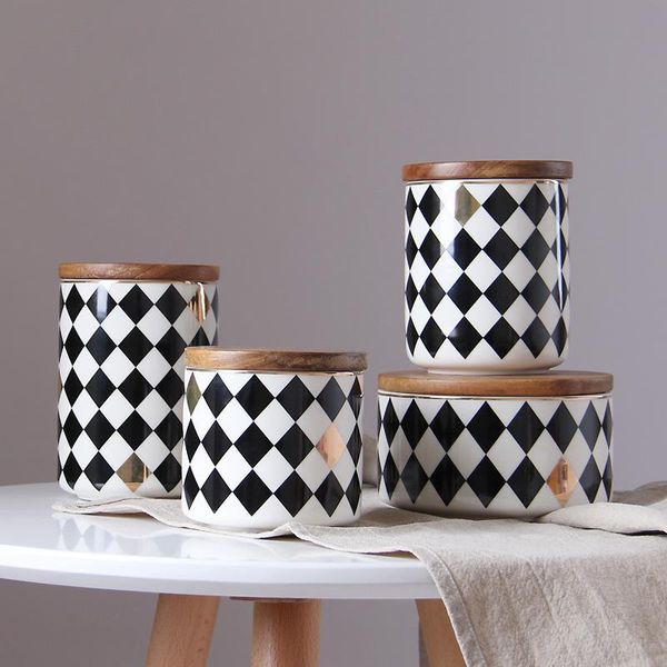 decorative objects & figurines household ceramic sealed can creative coarse grain storage tank kitchen box coffee wooden lid tea bottle
decorative objects & figurines household ceramic sealed can creative coarse grain storage tank kitchen box coffee wooden lid tea bottle