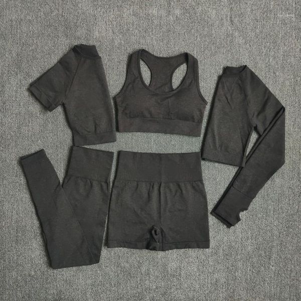 5pcs women workout seamless yoga set fitness short sleeve long crop shirts running leggings gym clothes outfit
5pcs women workout seamless yoga set fitness short sleeve long crop shirts running leggings gym clothes outfit