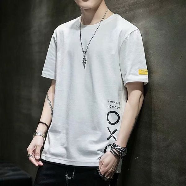 short-sleeved t-shirt mens 2020 new korean style trendy loose bottoming shirt clothes summer half sleeve all-matching couple clothes, White;black
short-sleeved t-shirt mens 2020 new korean style trendy loose bottoming shirt clothes summer half sleeve all-matching couple clothes, White;black