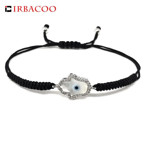 charm bracelets irbacoo 2021 women bracelet hamsa hand with clear cubic zirconia braiding nylon cord bacelet for gift, Golden;silver
charm bracelets irbacoo 2021 women bracelet hamsa hand with clear cubic zirconia braiding nylon cord bacelet for gift, Golden;silver