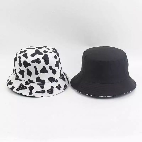 street black and white double side sunshade hat, Blue;gray