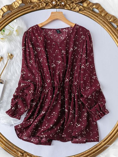 plus ditsy floral print flounce sleeve blouse l8y8#, Black
plus ditsy floral print flounce sleeve blouse l8y8#, Black