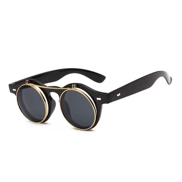 vintage zxrcyyl 2021 round steampunk flip up sunglasses classic double layer clamshell design fashion sun glasses oculos de sol, White;black
vintage zxrcyyl 2021 round steampunk flip up sunglasses classic double layer clamshell design fashion sun glasses oculos de sol, White;black