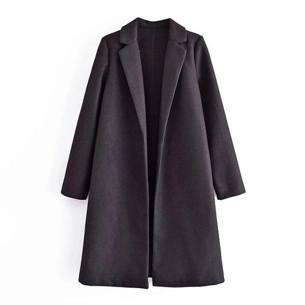 women's wool & blends slmd 2021 autumn winter warm coat women fashion open stitch turn-down collar woolen jacket ladies elegant outerwe, Black
women's wool & blends slmd 2021 autumn winter warm coat women fashion open stitch turn-down collar woolen jacket ladies elegant outerwe, Black
