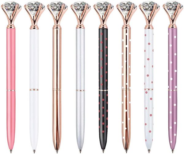 Ballpoint Pens Diamond Ink Refills Metal Gem Ball Office Supplies Gift For Christmas Wedding Birthday 8OZW, As picture
Ballpoint Pens Diamond Ink Refills Metal Gem Ball Office Supplies Gift For Christmas Wedding Birthday 8OZW, As picture