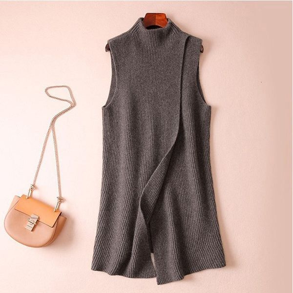 korean autumn and winter 2021 knitted vt stand collar wool waistcoat women's middle long loose sleevels style, Black;white
korean autumn and winter 2021 knitted vt stand collar wool waistcoat women's middle long loose sleevels style, Black;white