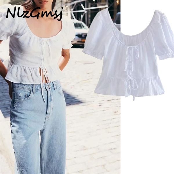 blouse women casual round neck short puff sleeve feminine shirt chic button office cropped blouses 05 210628, White
blouse women casual round neck short puff sleeve feminine shirt chic button office cropped blouses 05 210628, White