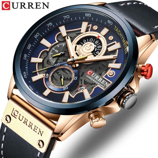 wristwatches curren watch men fashion quartz watches leather strap sport wristwatch chronograph clock male relogio masculino, Slivery;brown
wristwatches curren watch men fashion quartz watches leather strap sport wristwatch chronograph clock male relogio masculino, Slivery;brown
