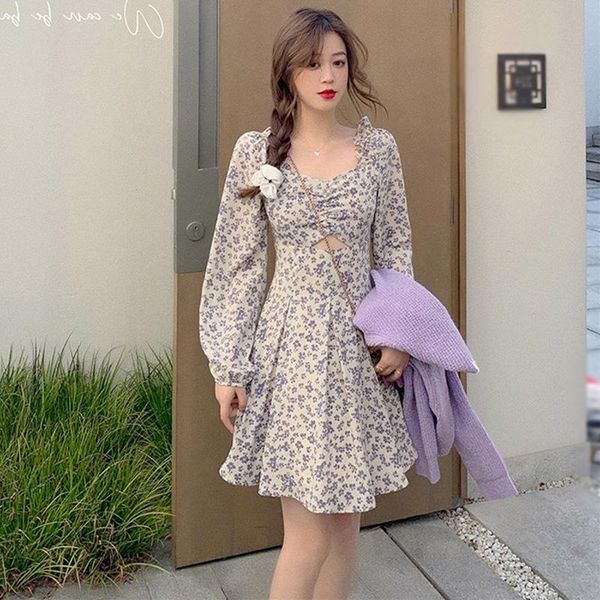 casual dresses women floral print dress korean v neck hollow out sweet lantern long sleeve 2021 summer, Black;gray
casual dresses women floral print dress korean v neck hollow out sweet lantern long sleeve 2021 summer, Black;gray
