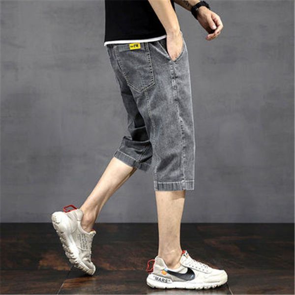 summer thin denim shorts men's cropped pants loose straight stretch casual harlan jeans, Blue
summer thin denim shorts men's cropped pants loose straight stretch casual harlan jeans, Blue