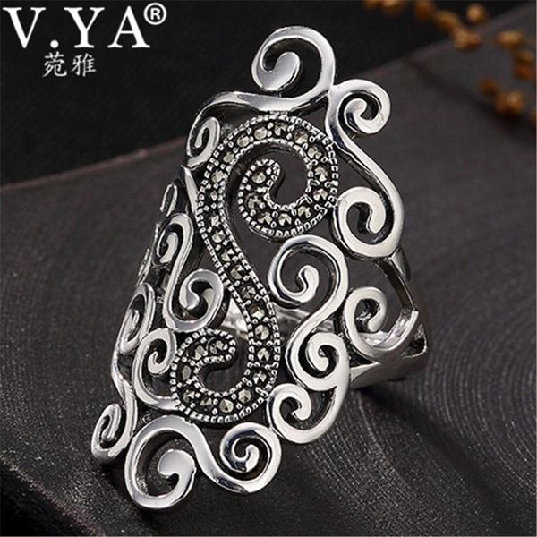 cluster rings v.ya retro 925 sterling silver adjustable for women letter s femme female ring marcasite jewelry, Golden;silver
cluster rings v.ya retro 925 sterling silver adjustable for women letter s femme female ring marcasite jewelry, Golden;silver