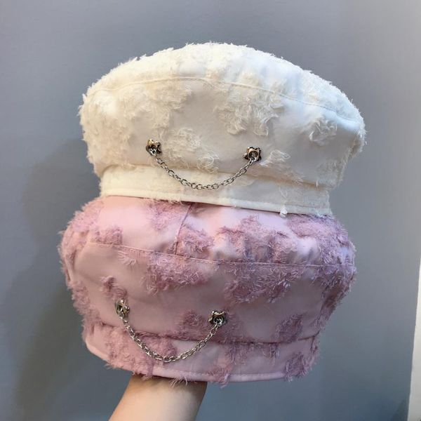 berets 2021 dome fashion spring lace flower chain lady beret female casual painter hat, Blue;gray
berets 2021 dome fashion spring lace flower chain lady beret female casual painter hat, Blue;gray