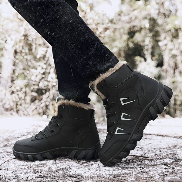 men women outdoor winter snow ankle boots waterproof non-slip short plush warm walking casual flat shoes sneakers fashion, Black
men women outdoor winter snow ankle boots waterproof non-slip short plush warm walking casual flat shoes sneakers fashion, Black