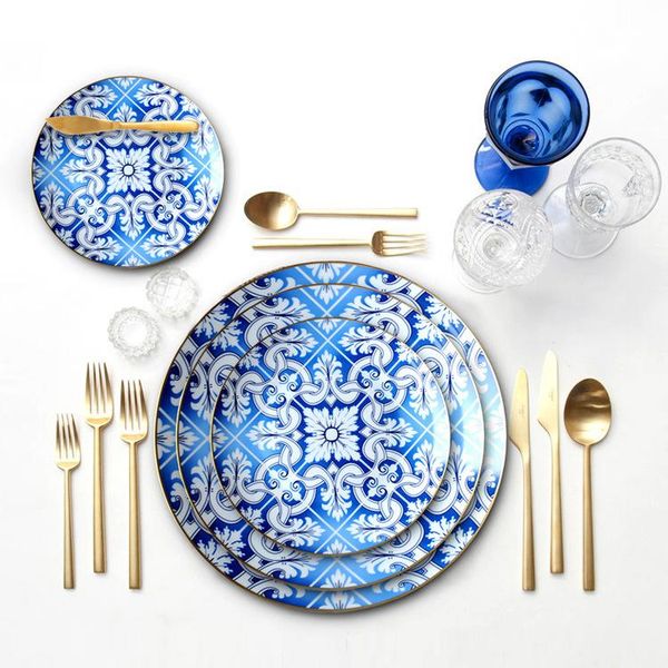 dishes & plates four-piece set of ceramic tableware european-style blue-and-white phnom penh bone china dinner plate wedding household
dishes & plates four-piece set of ceramic tableware european-style blue-and-white phnom penh bone china dinner plate wedding household
