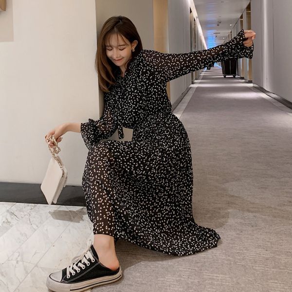 casual dresses dresses autumn bow-neck flare sleeve female midi elastic waist floral chiffon pleated women dress vestidos femme 90tu, Black;gray
casual dresses dresses autumn bow-neck flare sleeve female midi elastic waist floral chiffon pleated women dress vestidos femme 90tu, Black;gray