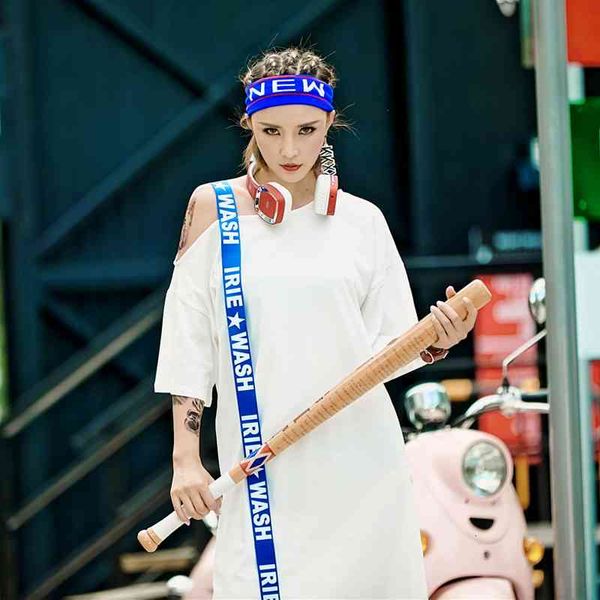 polo personality street short sleeve t-shirt skirt trend design large size cotton letter revolution medium long dress, White
polo personality street short sleeve t-shirt skirt trend design large size cotton letter revolution medium long dress, White