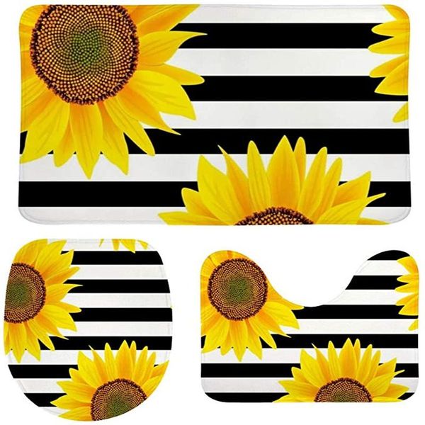 carpets bathroom rugs and mats sets 3 piece sunflowers striped black white washable non slip u-shaped contour rug mat lid cover for
carpets bathroom rugs and mats sets 3 piece sunflowers striped black white washable non slip u-shaped contour rug mat lid cover for