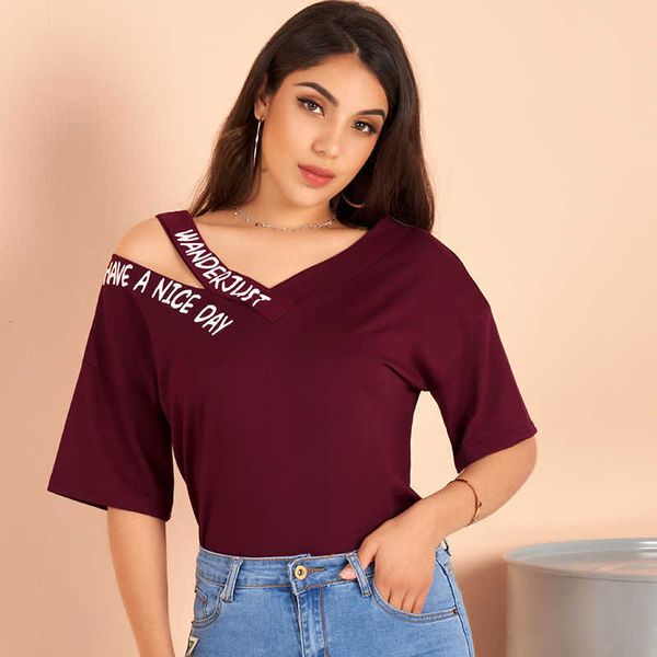 women's t-shirt summer women t-shirt red fashion casual college style letter print strapless design ladies loose short-sleeve, White
women's t-shirt summer women t-shirt red fashion casual college style letter print strapless design ladies loose short-sleeve, White