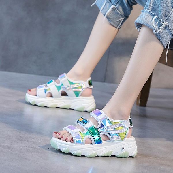 sport sandals female fairy wind 2021 nian summer ins-music of the tide students thick wild outer wear rainbow, Black
sport sandals female fairy wind 2021 nian summer ins-music of the tide students thick wild outer wear rainbow, Black