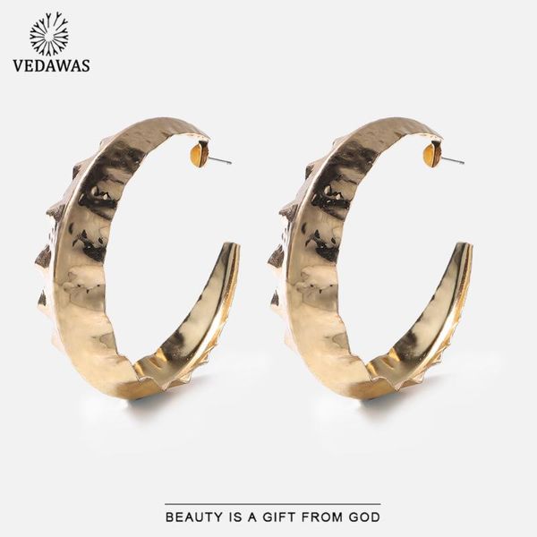hoop & huggie vedawas retro metal gold color big round earrings for women trendy c-shaped circle hanging stud accessories gifts, Golden;silver
hoop & huggie vedawas retro metal gold color big round earrings for women trendy c-shaped circle hanging stud accessories gifts, Golden;silver